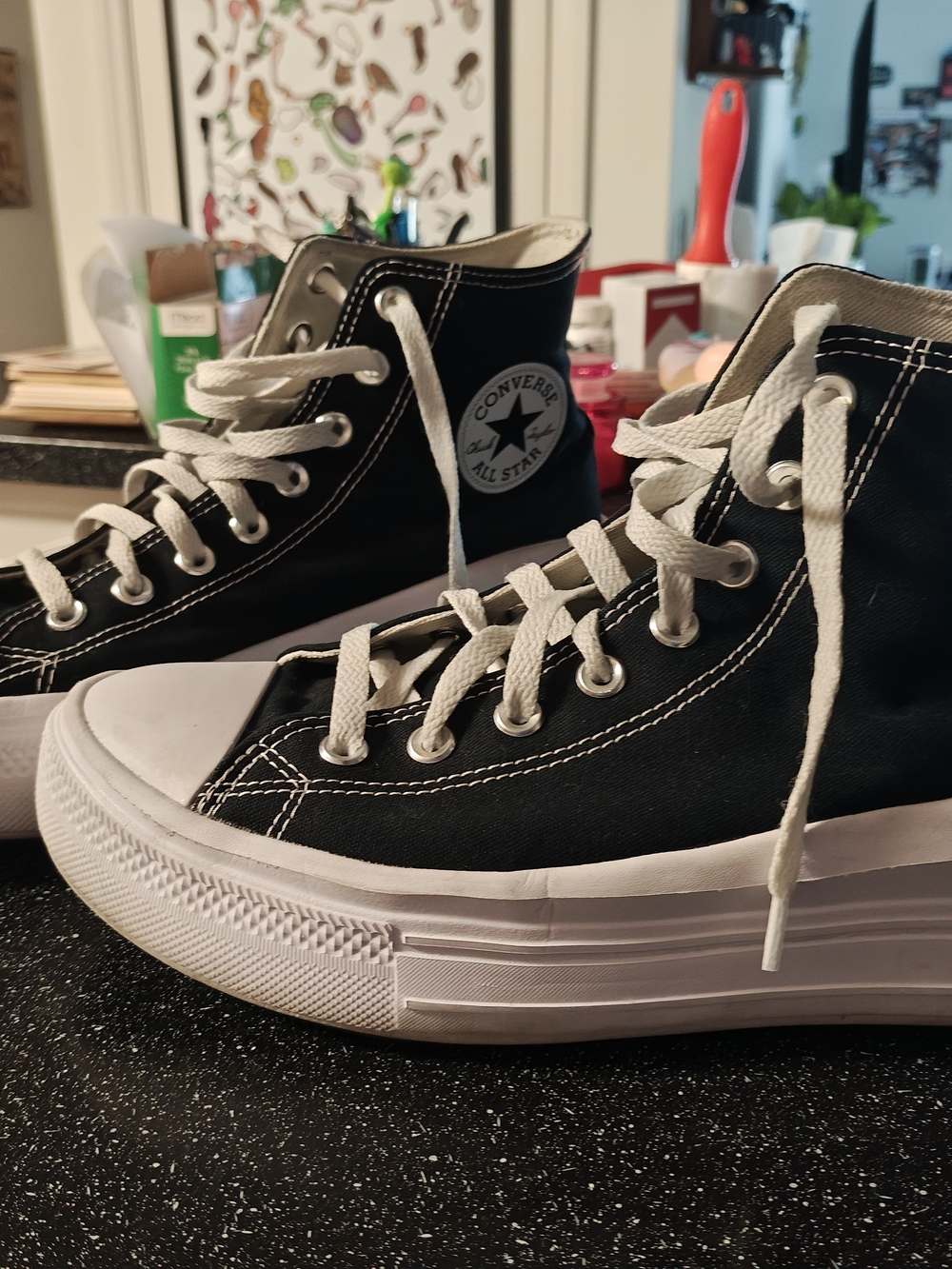 Converse All Star Move High-Top Sneakers in Black